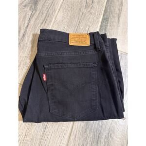 Levi's Premium Black Jeans Women’s Size 31 HighRise Straight 724 Stretch Big "E"